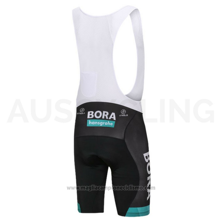 2018 Abbigliamento Ciclismo Bora Verde e Nero Manica Corta e Salopette